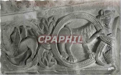 O Grifo e o Leão — O Claustro — Élne (P.-O.) — Sociedade das Cartas Postais AFA-POUX — n° 130