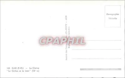 O Grifo e o Leão — O Claustro — Élne (P.-O.) — Sociedade das Cartas Postais AFA-POUX — n° 130 — Verso