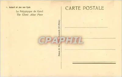 Polyptyk z Gandu — Hubert i Jan van Eyck — Braun & Cie, Dornach (Ht-Rhin) — Rewers