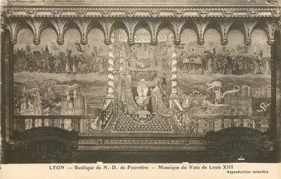 LYON — Basílica de N.-D. de Fourvière — Mosaico do Voto de Luís XIII