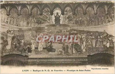 LYON — Basilique N.-D. de Fourvière — Mosaïque de Saint-Pothin