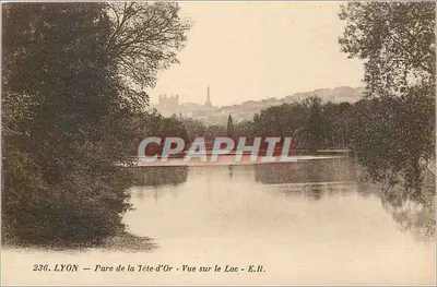 LYON — Parc de la Tête-d'Or — Vue sur le Lac — E.R.