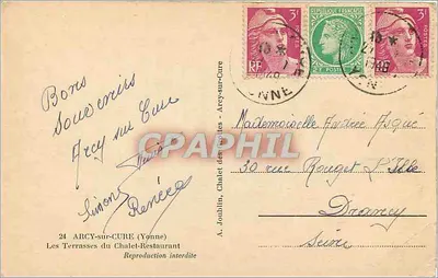 Varanda do Chalet - Arcy-sur-Cure — A. Joublin, editor — Verso