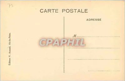 Lago do Bourget — vista lacustre com poema de Lamartine — Edições N. Armand, Aix-les-Bains — Verso
