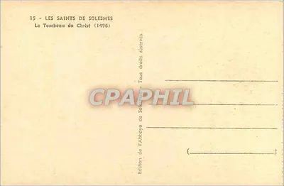 O Túmulo do Cristo — Abadia de Solesmes — Edição da Abadia (1496) — Verso