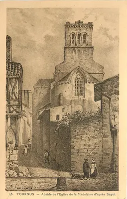 Tournus — Abside da Igreja da Madeleine segundo Sagot — Editor Chalor, n°45