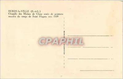 Capela dos Monges de Cluny — Berzé-la-Ville (Saône-et-Loire) — Héliogravure H. MACON — Verso