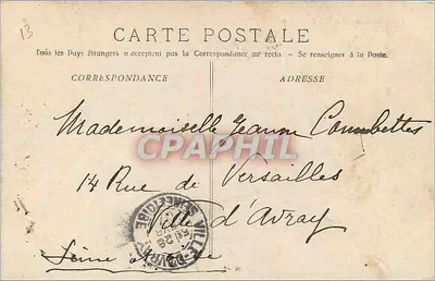 Marseille - La Rue de la République — panoramische uitzicht met tram en kade — onbekende uitgever, n°1 — Achterkant