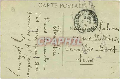 Marseille - Cours Belsunce — tramway n°632 — E.L. — Verso