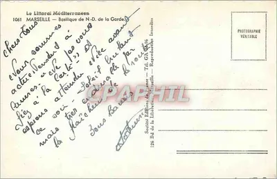 Marseille — Bazylika N.-D. de la Garde — Wydawnictwo Libération — Rewers
