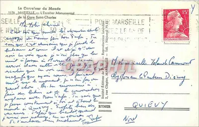 Escada Monumental da Estação Saint-Charles — Marselha — Sociedade Edições de Claper — Verso