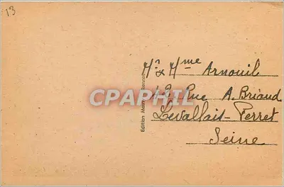 Jovem alréeense — Loire — Edição Méan-Rennies, n° 2068 — Verso