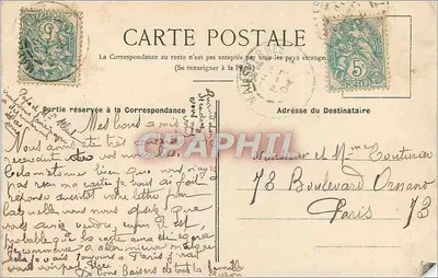 Bilhete postal antigo Malesherbes — Verso