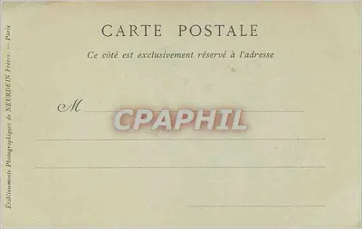 Bilhete postal antigo Compiegne O Hotel de Ville — Verso