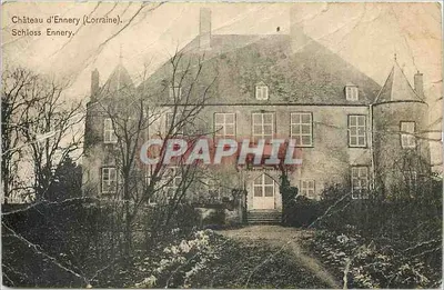 Bilhete postal antigo Castelo de Ennery Lorraine