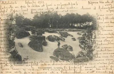 Malesherbes - A Sablière — vista dos rochedos — editor Lippmann & Baudoin