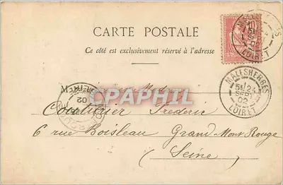 Malesherbes - A Sablière — vista dos rochedos — editor Lippmann & Baudoin — Verso