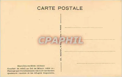 Croix no caminho que a sombra da dor — Châtillon-en-Diois (Drôme) — Éd. Moutet, Paris — Verso