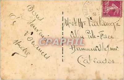 Váls-les-Bains — Vista geral — Papeterie Duchamp, Aubenas — Verso