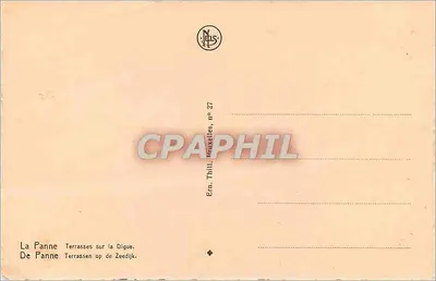 La Panne — Terrasy nad Digue — Ern. Thill, nr 27 — Rewers