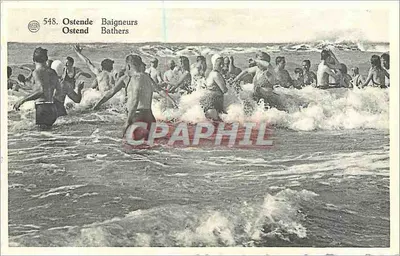 Ostende - Banhistas - Fototipo A. Dola em Bruxelas, n° 548
