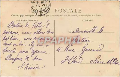 Montargis — Widok na kanał — wydawca nieznany, nr serii 43 — Rewers