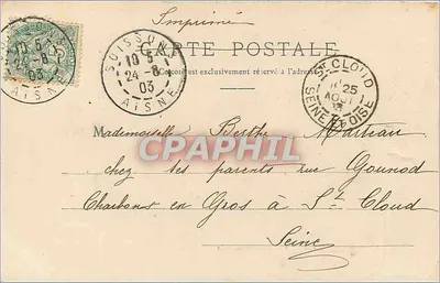 Soissons — L'Hôtel de Ville — G. Laguerre, Soissons — Verso