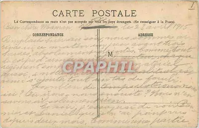 Geral Currières de Castelnau — Guerra de 1914 — cliché Pirou-Royale, L'H, Paris — Verso