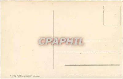 Ruínas de Ehrenfels — Ruína no rio Reno — Verlag Gebr. Münzner, Mainz — Verso