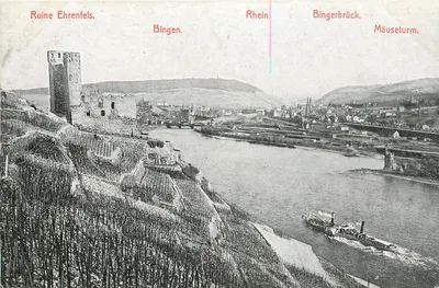Ruínas de Ehrenfels — Bingen — Rio Reno — Bingerbrück — Mäuseturm