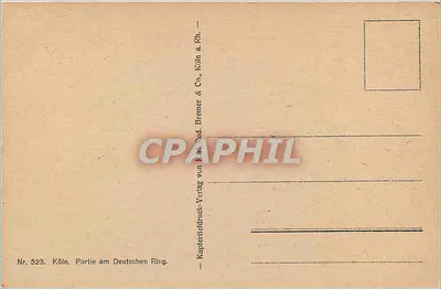 Parte do Anel Alemão — Colônia — editor Kupferstich-Verlag von Rud. Bremer & Co. — Verso