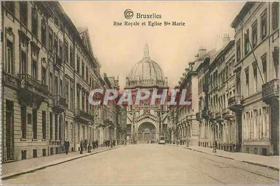 Bruxelas - Rue Royale e Igreja de Santa Maria — Edição Weenenk & Snel, Série 4, No. 33