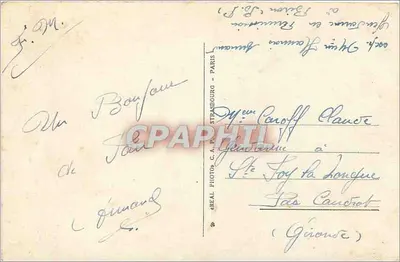 Pau — Het Kasteel gezien vanaf de Basse-Plante — uitgever C.A.P. Strasbourg — Achterkant