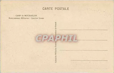 Campo de Mourmelon — Setor Loano — Livraria Militar — Verso