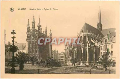 Louvain — Hotel de Ville e Igreja de São Pedro — N. JES. Louvain