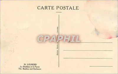 Lourdes — Bazylika i Plac — Wydawnictwo Palais du Rosaire, nr 38 — Rewers