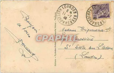 Lourdes - De Rampen en de Basiliek - In de verte, de Arbiden — Achterkant