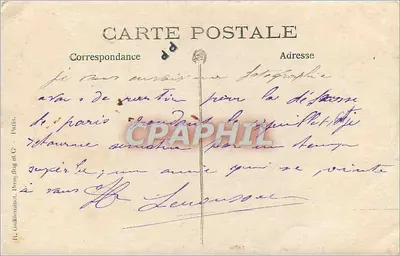 CARTE FOTO Avião Aviação — Verso