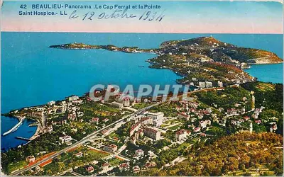 Beaulieu - Panorama. O Cabo Ferrat e a Ponta - Santo Hospício - LL