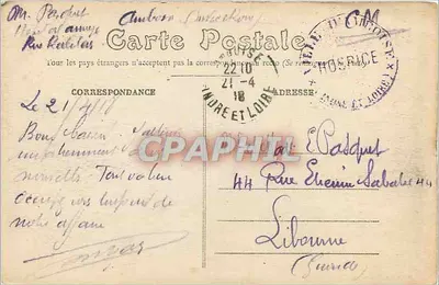 Amboise — Zamek i nabrzeże — G. Loudey, Béraye Amboise — Rewers