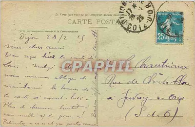 Dijon - Plac Duców Burgundii — wydawca L.V. n°522 — Rewers