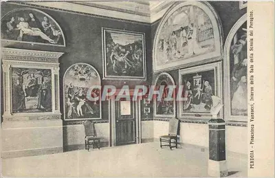 Interior da Sala del Perugino — Pinacoteca Vannucci, Perugia — editor desconhecido