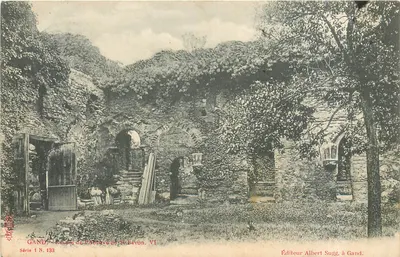 Ruínas da Abadia de St-Bavon — Gand — Editor Albert Sugg, em Gand. N° 133