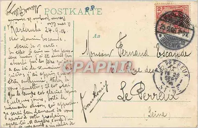 Jardim da Rive de la Rôtie — estátua e grupo de pessoas — editor Angers — Verso