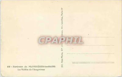 A Vale do Augronne — Regiões de Plombières-les-Bains — Réal-Photo, 44 r. Lefèllier, Paris-15e — Verso