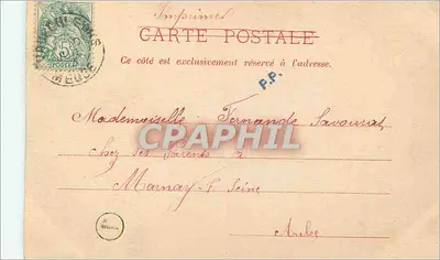 Domremy - A Basílica — editor R. Bonfils & Fils, n° 404 — Verso