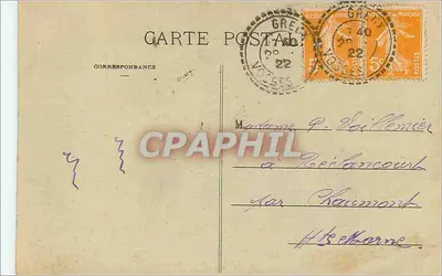 Nossa Senhora das Forças — Cripta da Basílica do Bols Chenu — Frescos e Altar — Pordeau pelo Padre Joseph em 1920 — Verso