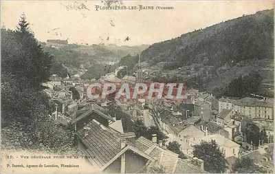 Plombières-les-Bains (Vosges) — Vista geral tirada da Virgem — P. Duroch, Agência de Aluguel, Plombières