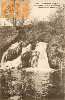 Cascata do Viaduto — Arredores de Epinal (Vosges) — Editor C. Larrat