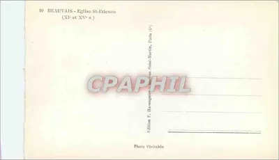 Beauvais - Iglesia de San Esteban — siglo XI y XV — Edición E. Harmignies, París — Reverso